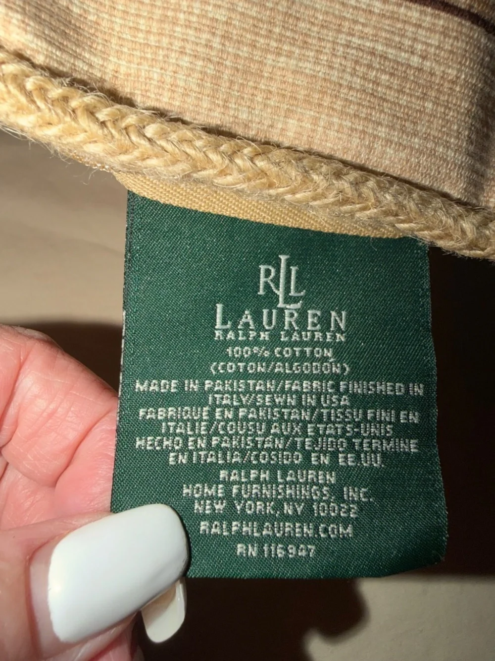 Ralph Lauren Northern Cape Tapestry throw pillow large Euro